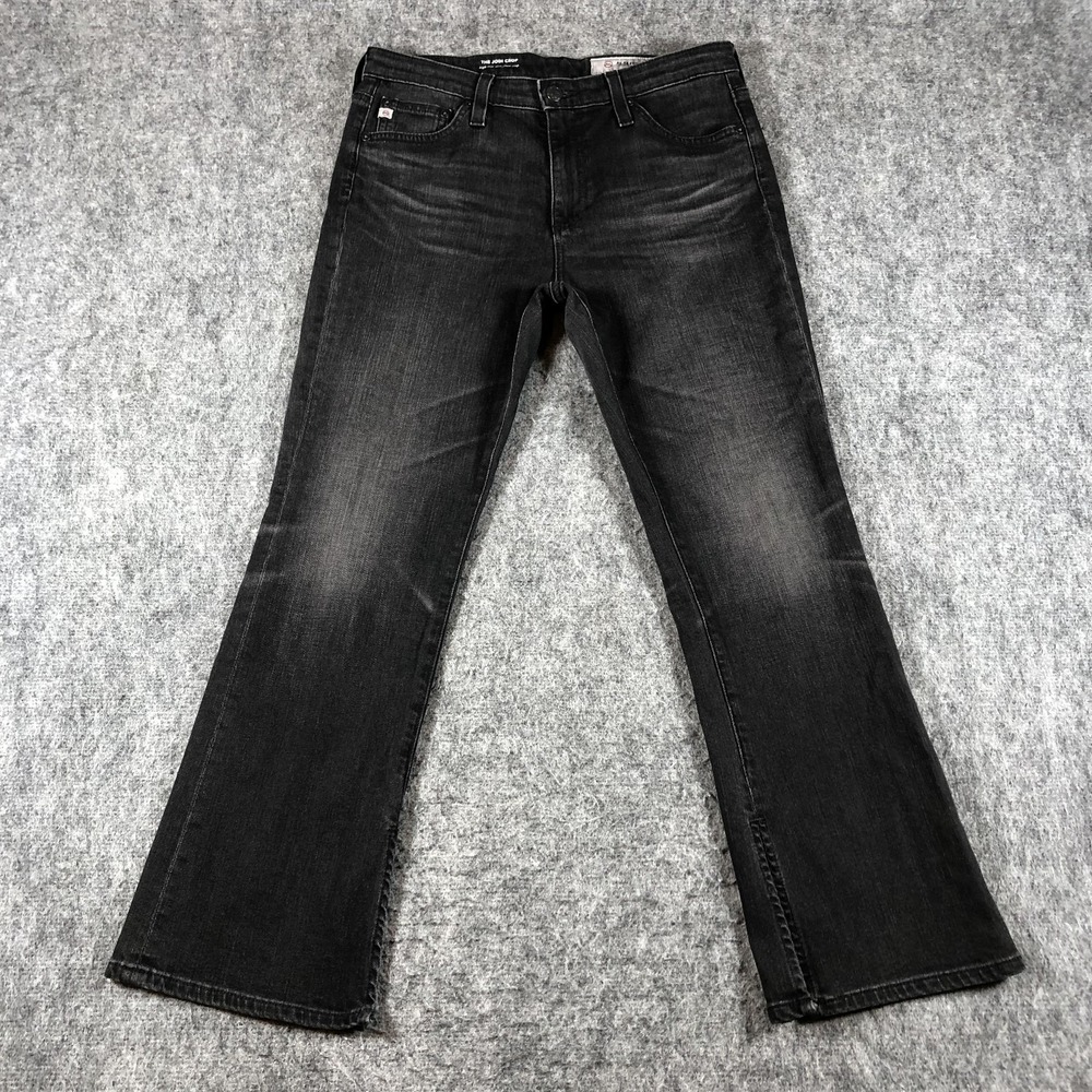 AG Adriano Goldschmied Jodi Crop Jeans Womens 28‎ Black High Rise Flare